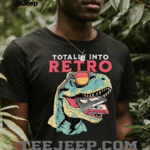 Totally Into Retro Dinosaur T rex VHS Cassette Tape Vintage T Shirt