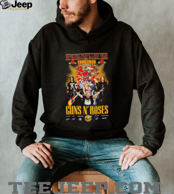 Tour 2025 Guns N’ Roses signatures shirt