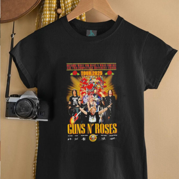 Tour 2025 Guns N’ Roses signatures shirt