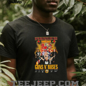 Tour 2025 Guns N Roses signatures shirt5