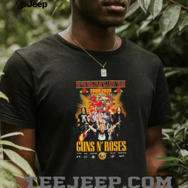 Tour 2025 Guns N’ Roses signatures shirt