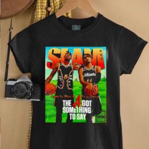 Trae Young and Dejounte Murray Atlanta Hawks NBA Slam shirt0