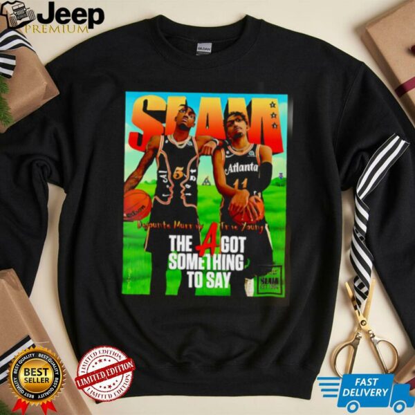 Trae Young and Dejounte Murray Atlanta Hawks NBA Slam shirt