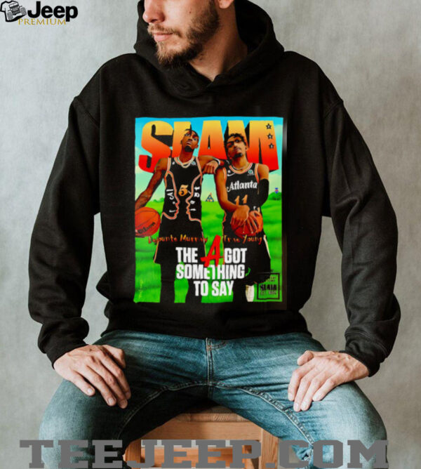 Trae Young and Dejounte Murray Atlanta Hawks NBA Slam shirt