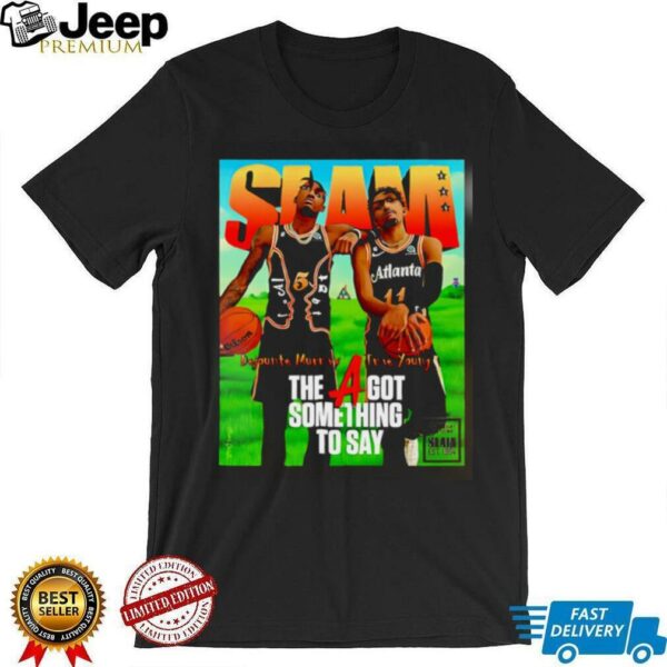 Trae Young and Dejounte Murray Atlanta Hawks NBA Slam shirt