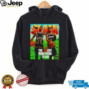 Trae Young and Dejounte Murray Atlanta Hawks NBA Slam shirt4
