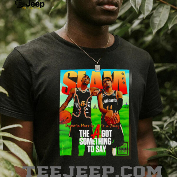 Trae Young and Dejounte Murray Atlanta Hawks NBA Slam shirt