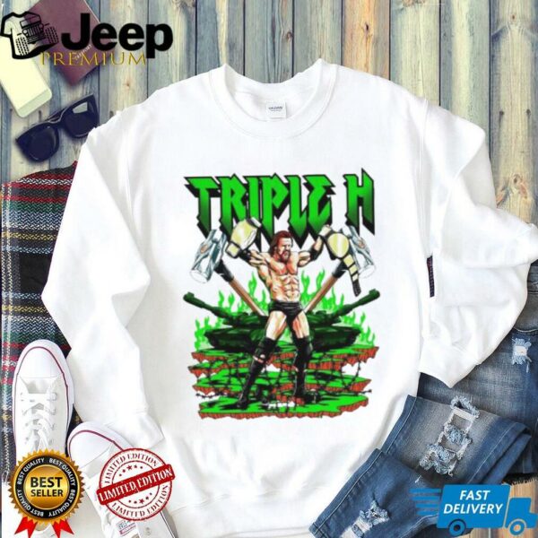 Triple H WWE cartoon graphic shirt