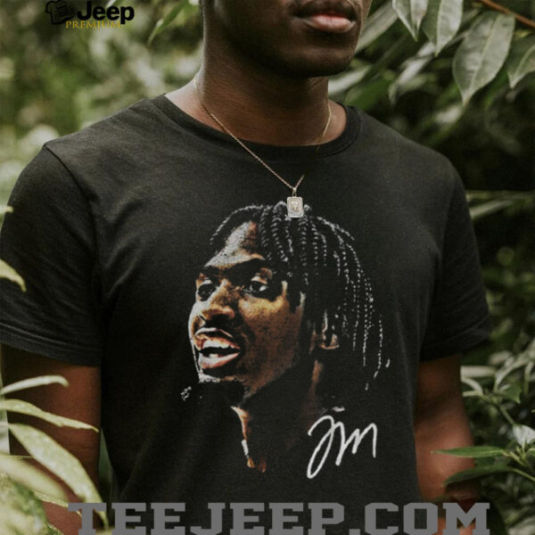 Tyrese Maxey Black NBA Real Big Face Player signature shirt