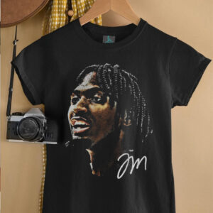 Tyrese Maxey Black NBA Real Big Face Player signature shirt3