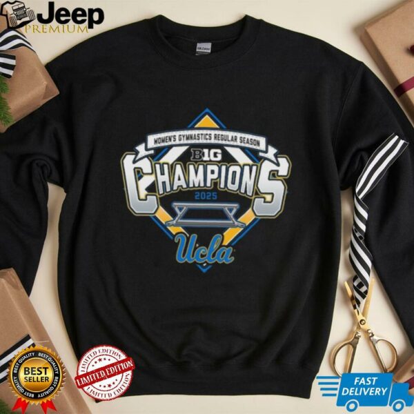 UCLA Bruins 2025 Big Ten Women’s Gymnastics Regular Season Champions Locker Room T Shirt