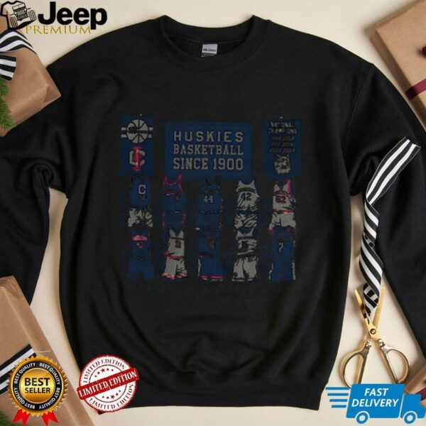UConn Huskies  Comfort Colors Vault Basketball Uniform History T Shirt
