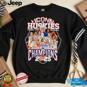 UConn Huskies Womens Basketball Big East Regular Season Champions 2025 shirt3