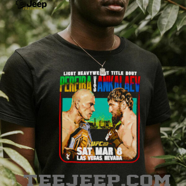 UFC 313 Alex Pereira vs Magomed Ankalaev matchup shirt
