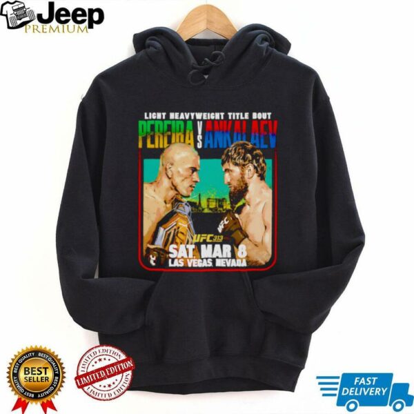 UFC 313 Alex Pereira vs Magomed Ankalaev matchup shirt