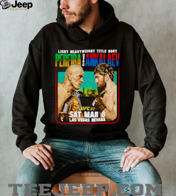 UFC 313 Alex Pereira vs Magomed Ankalaev matchup shirt