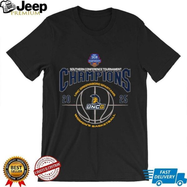 UNC Greensboro Spartans 2025 Southern Conference Women’s Basketball Tournament Champions Shirt