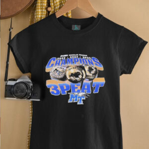 USA regular season champions 2025 3 peat Middle Tennessee Blue Raiders logo shirt1