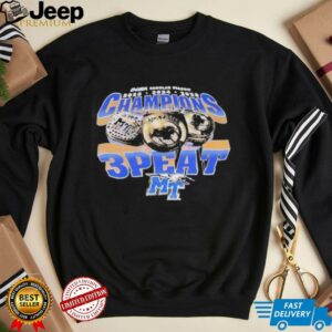 USA regular season champions 2025 3 peat Middle Tennessee Blue Raiders logo shirt3
