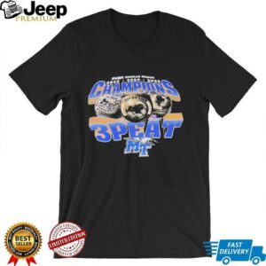 USA regular season champions 2025 3 peat Middle Tennessee Blue Raiders logo shirt4