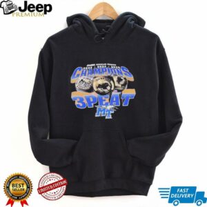 USA regular season champions 2025 3 peat Middle Tennessee Blue Raiders logo shirt5