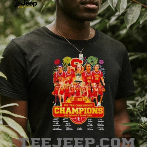 USC Women’s Basketball 2025 Big Ten Conference Champions Signatures Unisex T shirt
