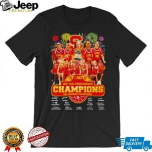 USC Womens Basketball 2025 Big Ten Conference Champions Signatures Unisex T shirt5