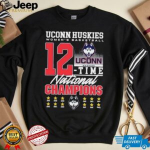 Uconn Huskies Womens Basketball 12 Time National Championship 2025 T shirts3