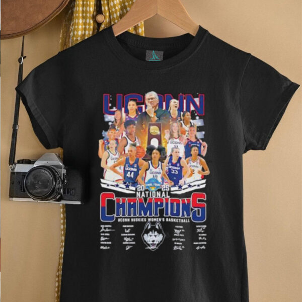 Uconn Huskies Women’s Basketball Team 2025 National Champions Signature shirt