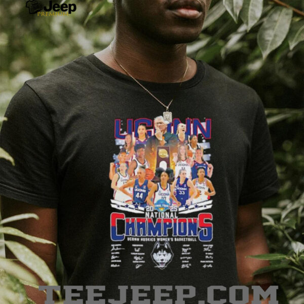 Uconn Huskies Women’s Basketball Team 2025 National Champions Signature shirt