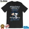 2025 Snoopy And Charlie Brown All I Need Today Is A Little Bit Of Minnesota Timberwolves And A Whole Lot Of Jesus Tee 2025