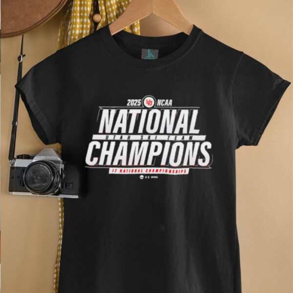 Utah Utes Team Back on Top 17th 2025 NCAA Skiing National Champions T Shirt
