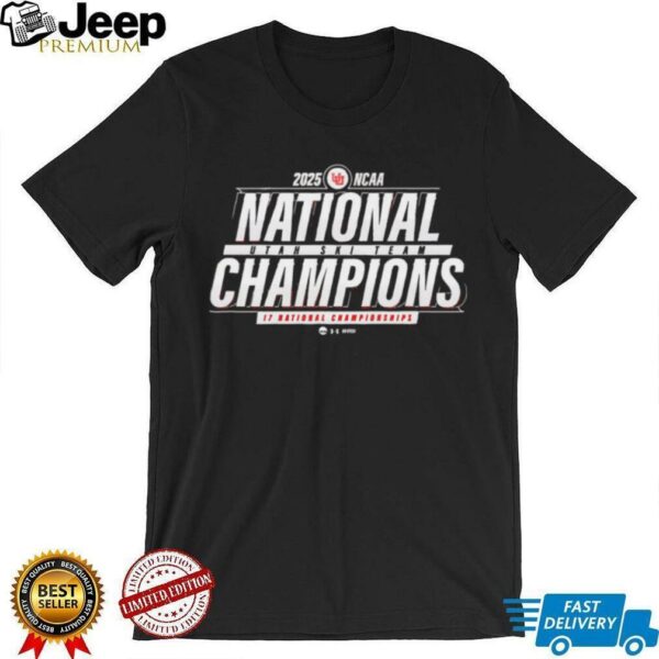 Utah Utes Team Back on Top 17th 2025 NCAA Skiing National Champions T Shirt