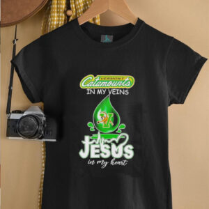 Vermont Catamounts in my veins Jesus in my heart drop blood shirt3