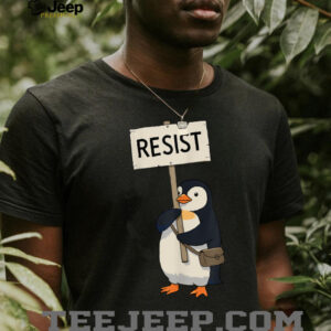 Vintage Protest Penguin Resist Penguin Activism Graphic T Shirt