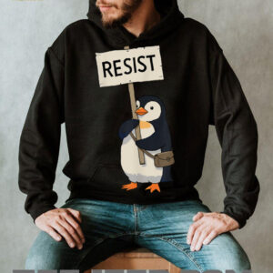 Vintage Protest Penguin Resist Penguin Activism Graphic T Shirt2