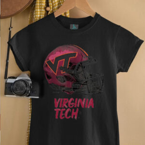 Virginia Tech Hokies Youth Heather Dripping Football Helmet T Shirt0