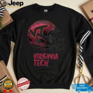 Virginia Tech Hokies Youth Heather Dripping Football Helmet T Shirt2