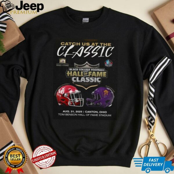 Virginia Union University Vs Miles College Catch Us At The Classic Black College Football Hall Of Fame Classic Aug 31 2025 Canton Ohio Helmet Poster T Shirt