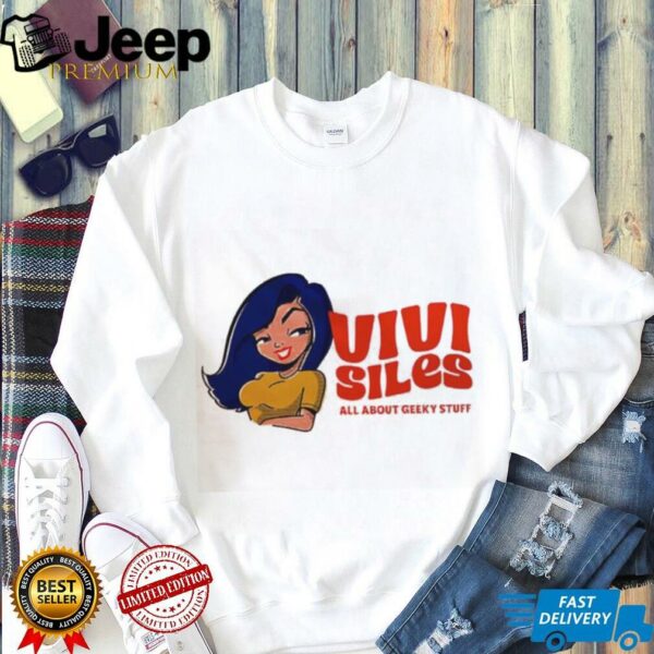 Vivi Siles All About Geeky Stuff girl cartoon shirt