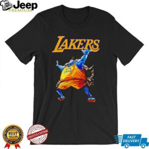WONQKOFQ One Piece Jinbe Los Angeles Lakers NBA shirt5