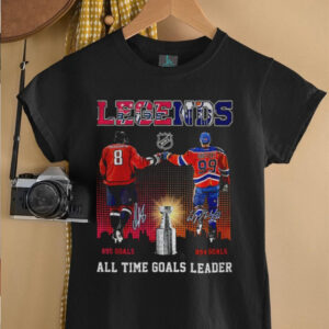 Wayne Gretzky 894 and Alex Ovechkin 895 legends all time goals leader signature shirt