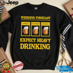 Weekend Beer Forecast Friday Saturday Sunday Expect Heavy Drinking shirt2