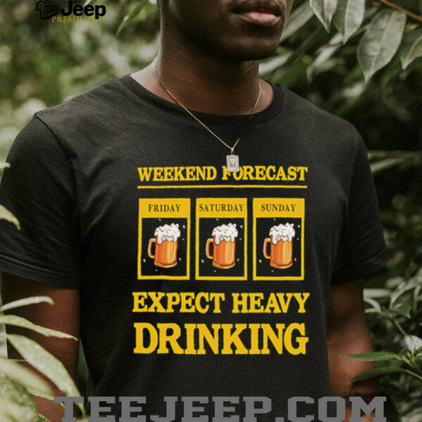 Weekend Beer Forecast Friday Saturday Sunday Expect Heavy Drinking shirt