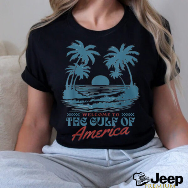 Welcome To America’s Gulf Beach Retro Gulf Of USA America T Shirt