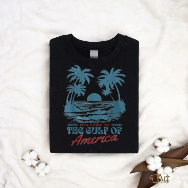 Welcome To America’s Gulf Beach Retro Gulf Of USA America T Shirt