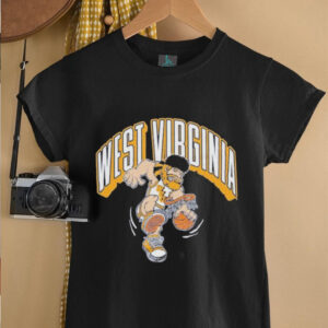 West Virginia Mountaineers Dunking Mascot T shirts2