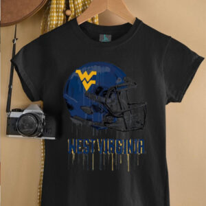 West Virginia Mountaineers Youth Heather Dripping Football T Shirt