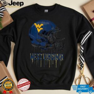 West Virginia Mountaineers Youth Heather Dripping Football T Shirt2