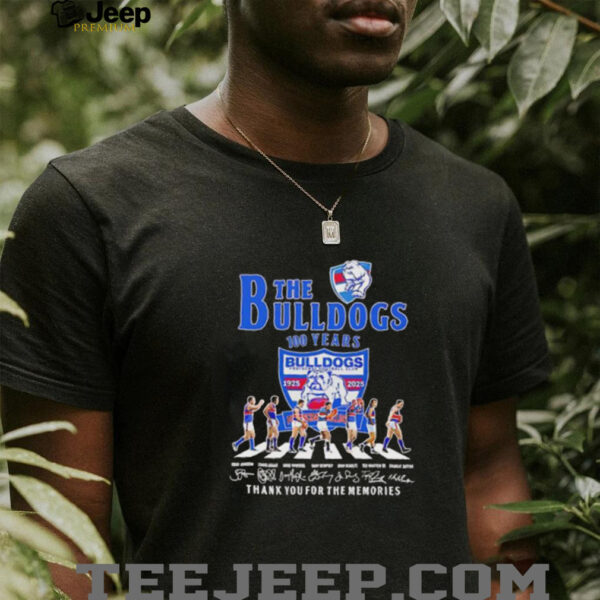 Western Bulldogs 100 years 1925 2025 thank you for the memories shirt